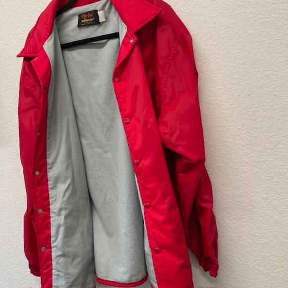 Pla-Jac by Dunbrooke Fleece Lined Red Made In USA Size XXL 52 Windbreaker Jacket - Picture 5 of 10